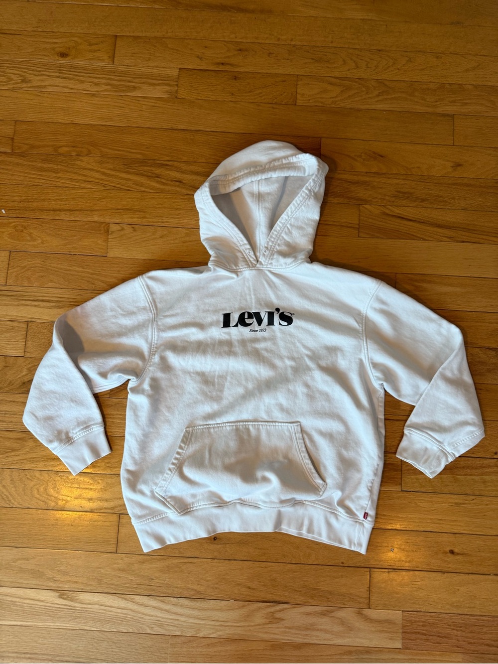 Levi's White Hoodie with Black Logo